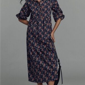 Anthropologie Maeve Bettina Tiered Shirt Dress